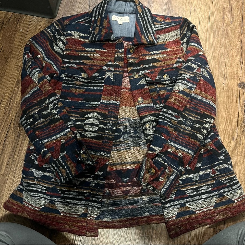 Idyllwind Fueled by Miranda Lambert Aztec Southwest Blanket Shirt Jacket M